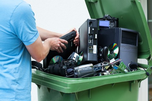 Professional waste clearance team in action