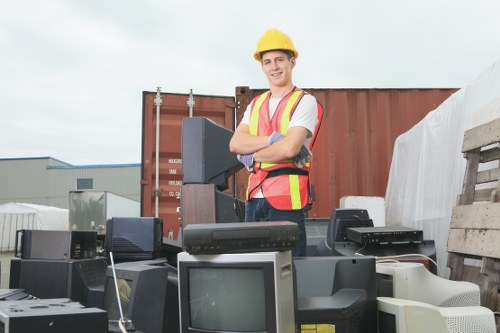 Types of business waste segregated for recycling